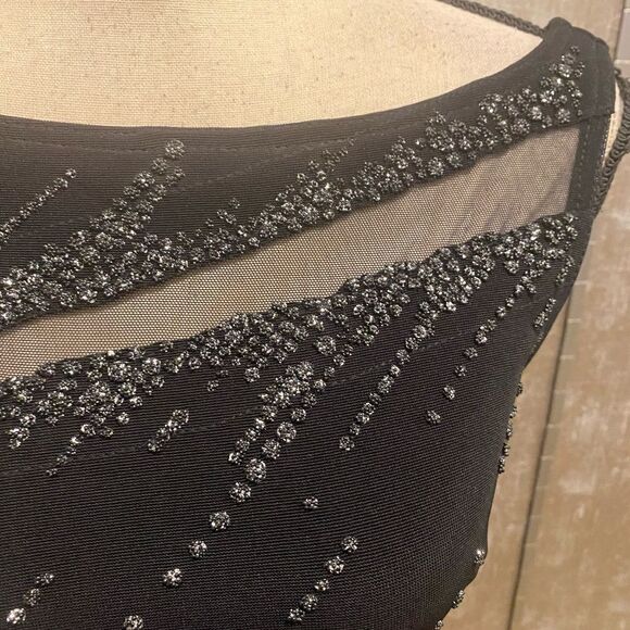 Tadashi embellished open back mini dress, S - Picture 3 of 10